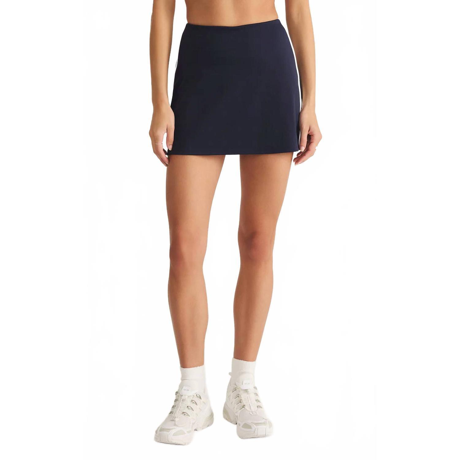 New Z Supply Newport Mini Skirt In Eclipse